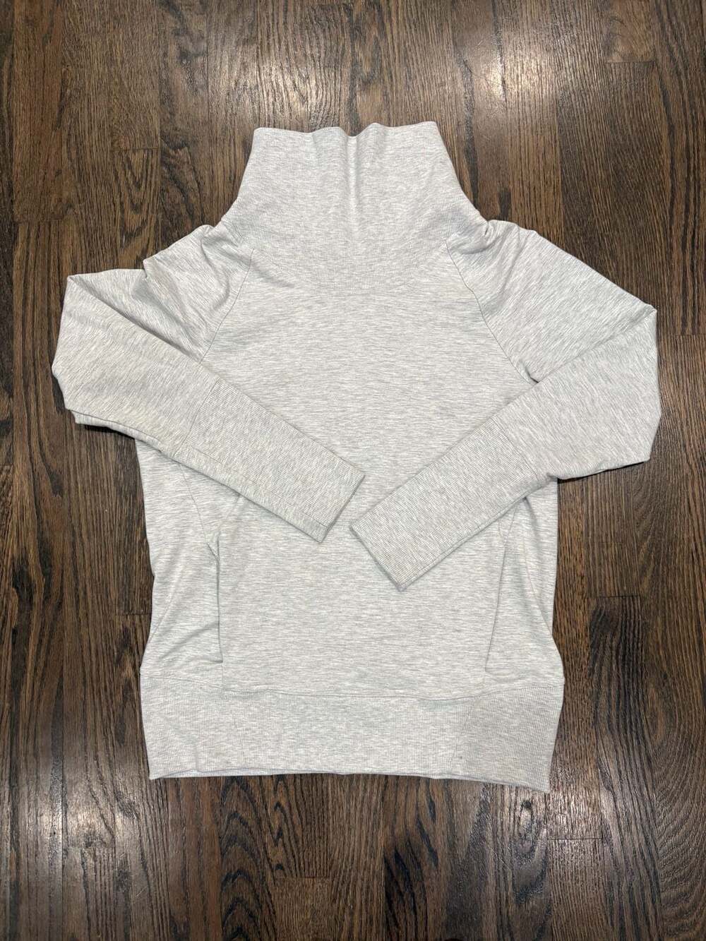 Lululemon Heathered Core Ultra Grey High Lines Pullover Cowl Neck Size 6